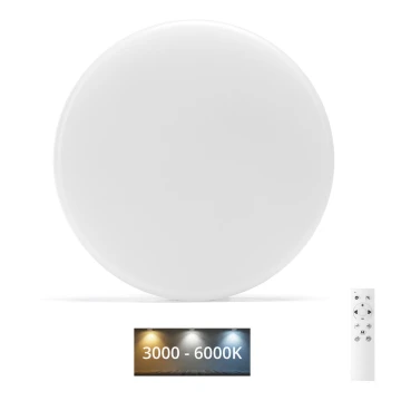 Aigostar - LED Dimmable bathroom ceiling light LED/18W/230V 3000-6000K IP54 + remote control