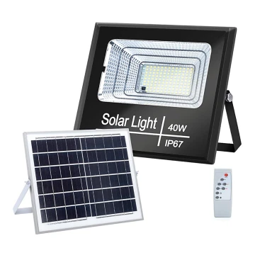 Aigostar - LED Dimmable solar floodlight LED/40W/3,2V IP67 + RC