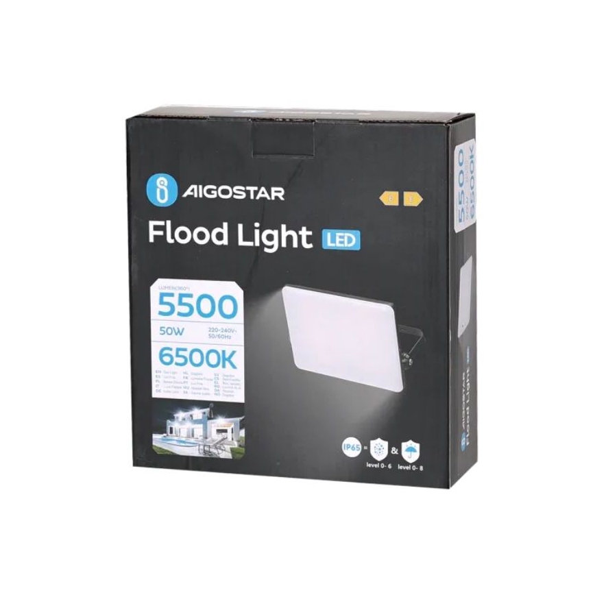 Aigostar - LED Floodlight LED/50W/230V 6500K IP65 black