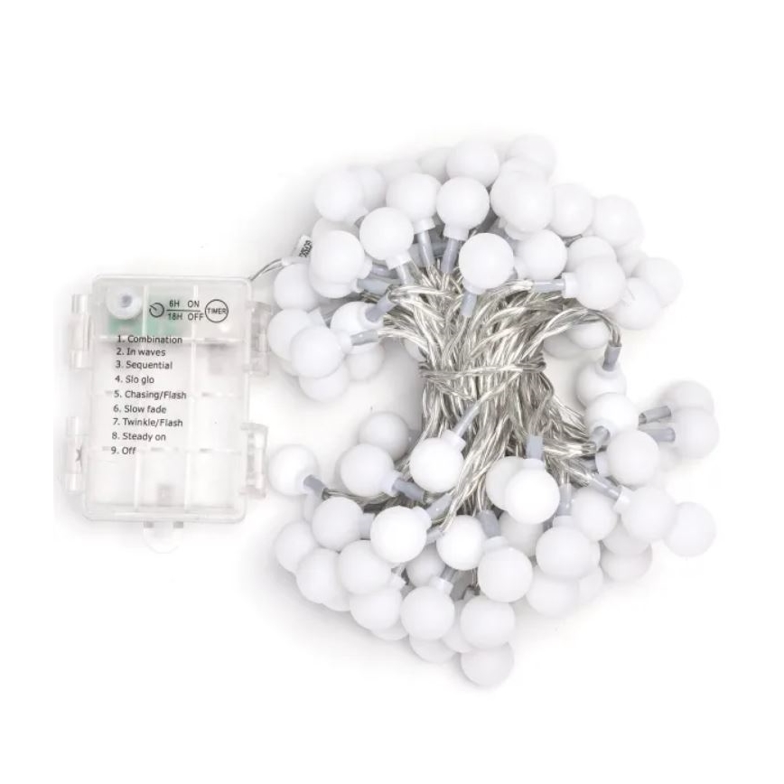 Aigostar - LED Outdoor Christmas chain 100xLED/3xAA/8 functions 10,3 m IP44 warm white