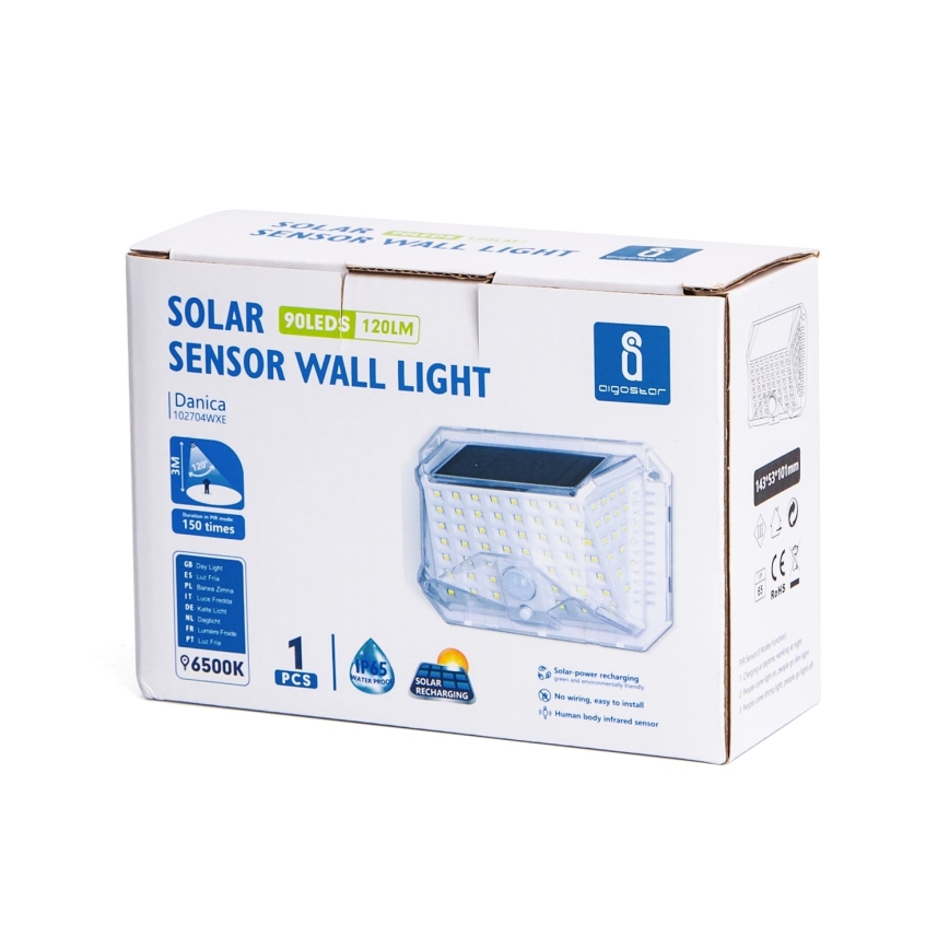 Aigostar - LED Outdoor solar light with a sensor LED/1,48W/5V IP65