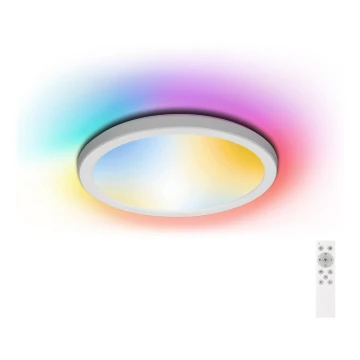 Aigostar - LED RGB Dimmable bathroom ceiling light LED/18W/230V 3000-6500K d. 30 cm IP44 + remote control