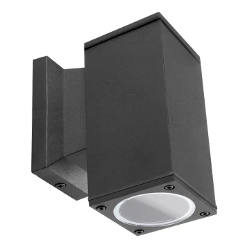 Aigostar - Outdoor wall light 1xGU10/230V black IP65 angular