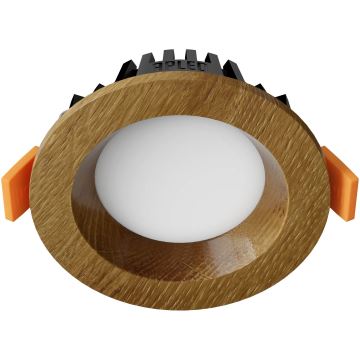 APLED - LED Recessed light RONDO WOODLINE LED/3W/230V 4000K d. 9 cm oak solid wood