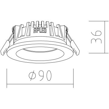 APLED - LED Recessed light RONDO WOODLINE LED/3W/230V 4000K d. 9 cm oak solid wood