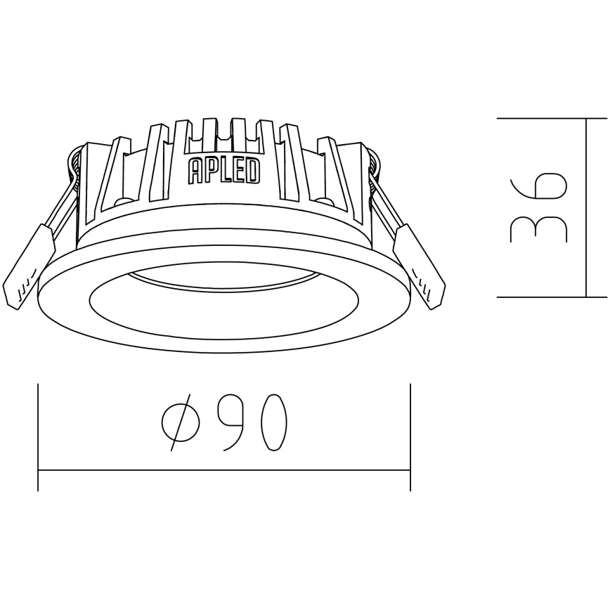 APLED - LED Recessed light RONDO WOODLINE LED/3W/230V 4000K d. 9 cm oak solid wood