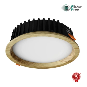 APLED - LED Recessed light RONDO WOODLINE LED/12W/230V 3000K d. 20 cm pine solid wood