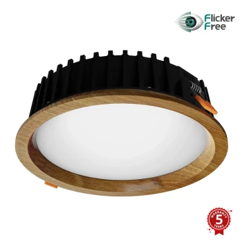 APLED - LED Recessed light RONDO WOODLINE LED/12W/230V 4000K d. 20 cm oak solid wood