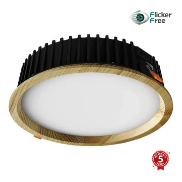 APLED - LED Recessed light RONDO WOODLINE LED/18W/230V 4000K d. 26 cm pine solid wood