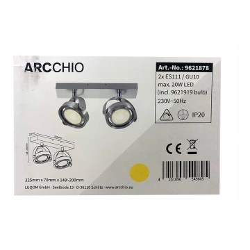 Arcchio - LED Dimmable spotlight MUNIN 2xES111/GU10/11,5W/230V