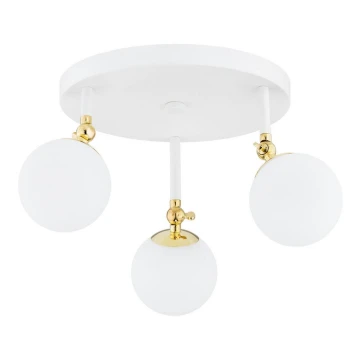 Argon 1434 - Bathroom surface-mounted chandelier LATINA 3xE14/7W/230V IP44 white/golden