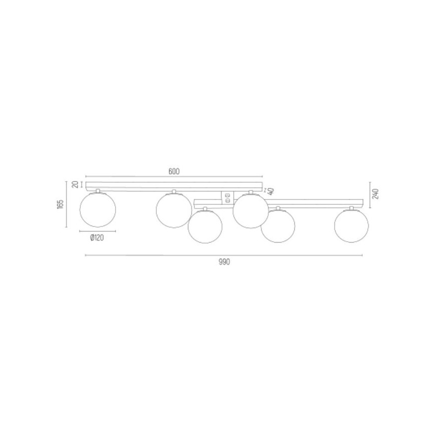 Argon 2544 - Surface-mounted chandelier FREEMONT 6xE14/7W/230V