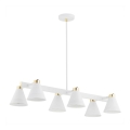 Argon 2551 - Chandelier on a pole AVALONE 6xE27/15W/230V white/gold