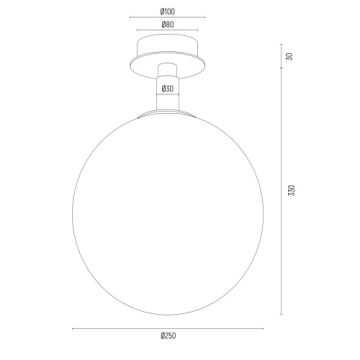 Argon 8505 - Ceiling light PALOMA 1xE27/15W/230V gold/white