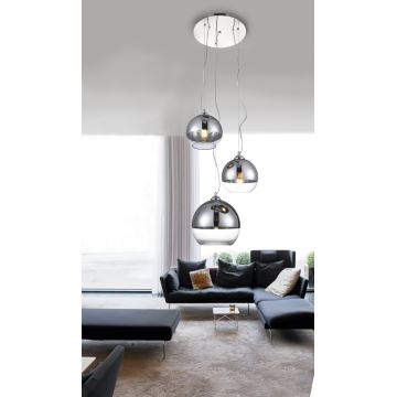 Azzardo AZ4750 - Chandelier on a string BALL 3xE27/40W/230V round