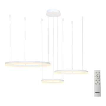 Azzardo AZ4971 - LED Dimmable chandelier on a string HALO LED/120W/230V white + remote control