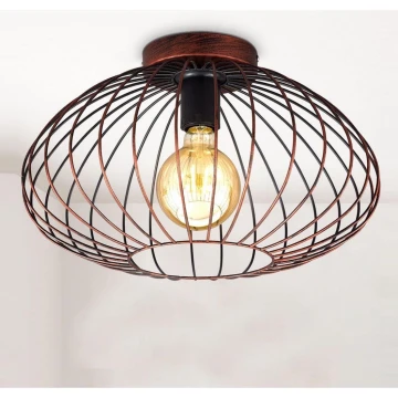 B.K. Licht 1471 - Surface-mounted chandelier RETRO 1xE27/40W/230V copper
