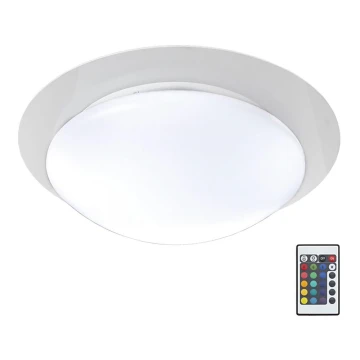 B.K.Licht BKL1025 - LED RGB Dimming bathroom ceiling light ASKELLA LED/12W/230V IP44 + Remote control