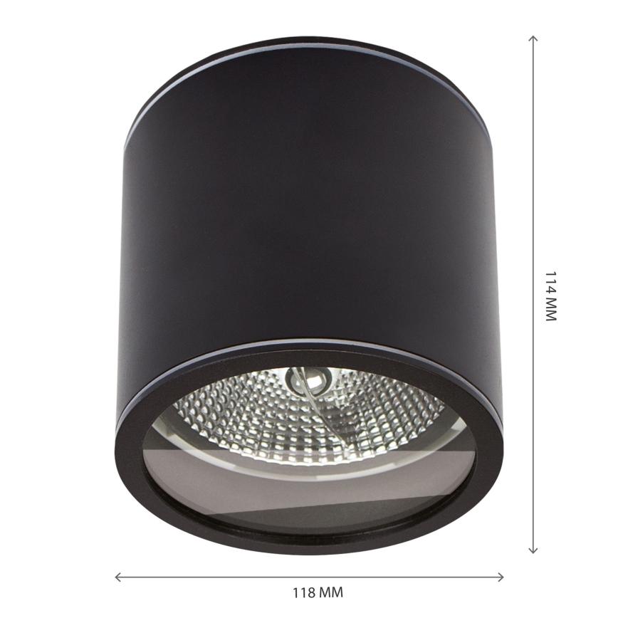 Bathroom spotlight CHLOE AR111 1xGU10/15W/230V IP44 round black