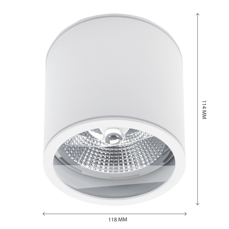 Bathroom spotlight CHLOE AR111 1xGU10/15W/230V IP44 round white