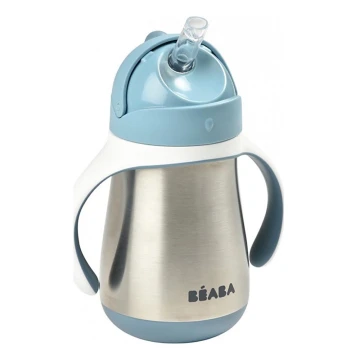 Beaba - Thermo-insulated mug with a straw 250 ml blue