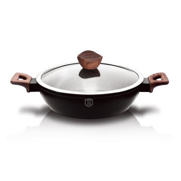 BerlingerHaus - Roasting pan with marble surface + lid 28 cm black/brown