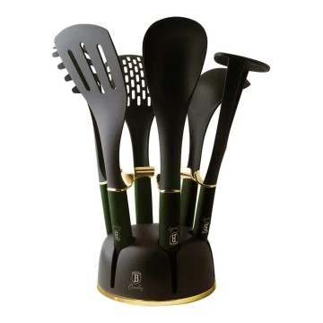 BerlingerHaus - Set of kitchen utensils in a stand 7 pcs green/black