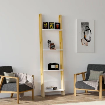 Bookcase FAYKO 170x49 cm beige/white