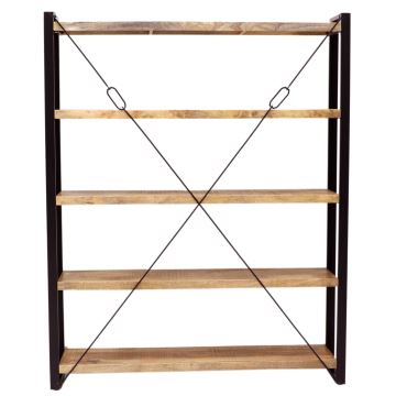 Bookcase RETRO 200x140 cm solid wood/mango tree