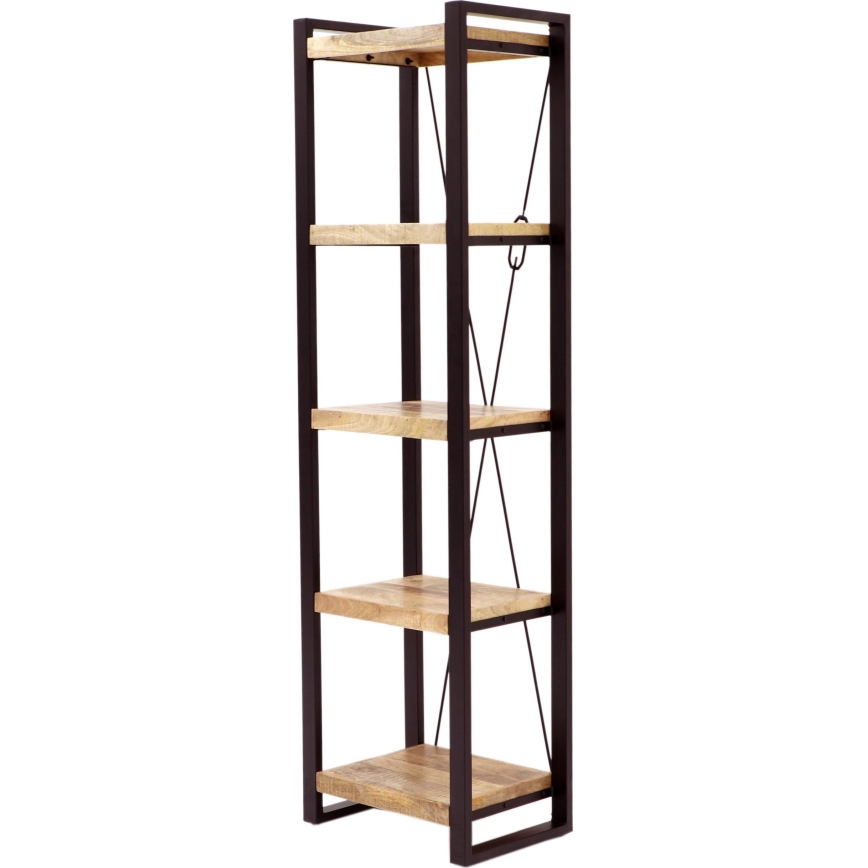 Bookcase RETRO 200x60 cm solid wood/mango tree