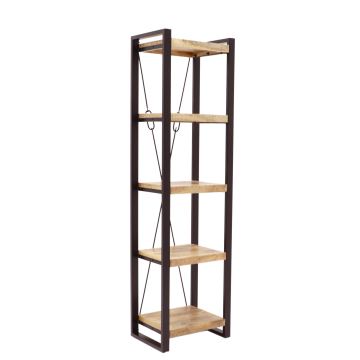 Bookcase RETRO 200x60 cm solid wood/mango tree