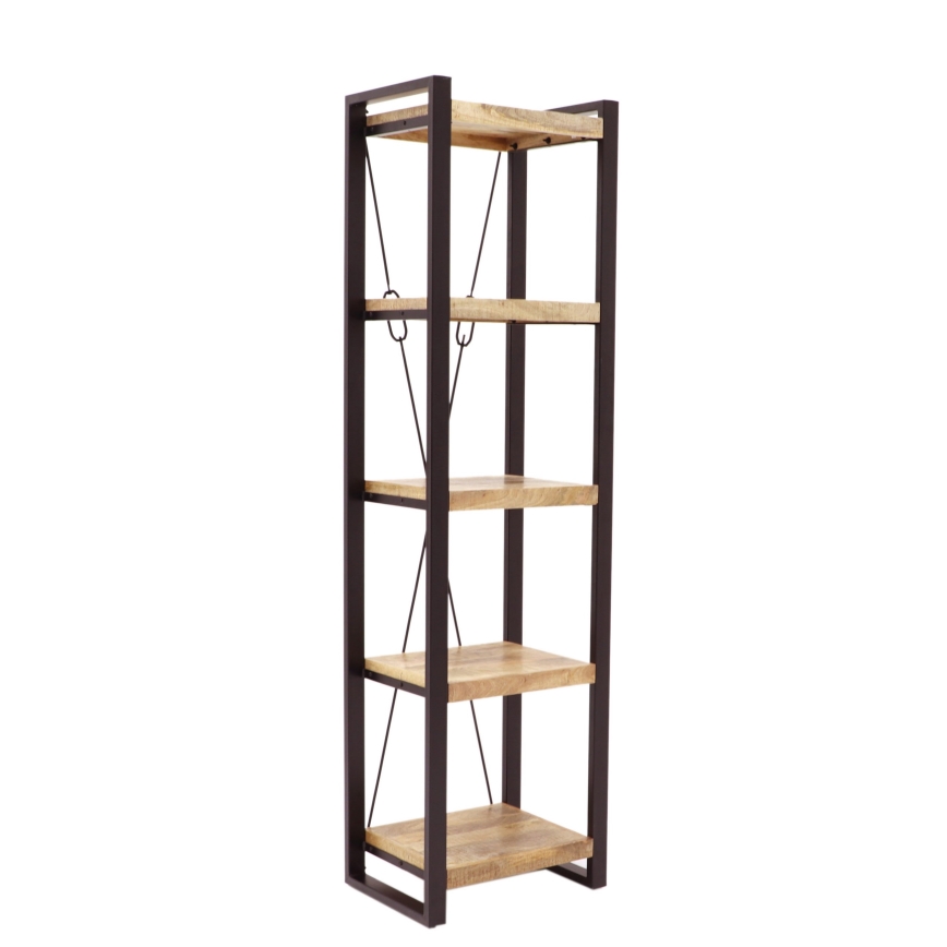 Bookcase RETRO 200x60 cm solid wood/mango tree