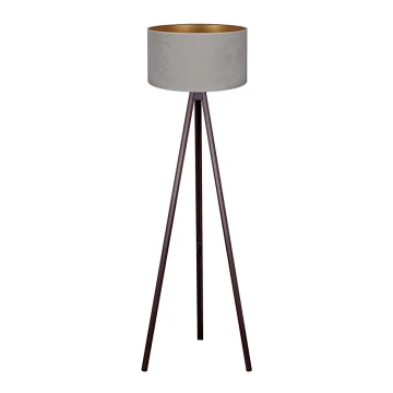 Brilagi - Floor lamp VELVET 1xE27/60W/230V wenge/grey