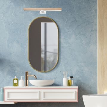 Brilagi - LED Bathroom mirror lighting WOODY MIRROR LED/12W/230V IP44 oak/white