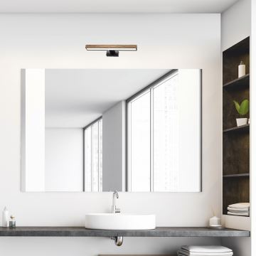 Brilagi - LED Bathroom mirror lighting WOODY MIRROR LED/8W/230V IP44 oak/black