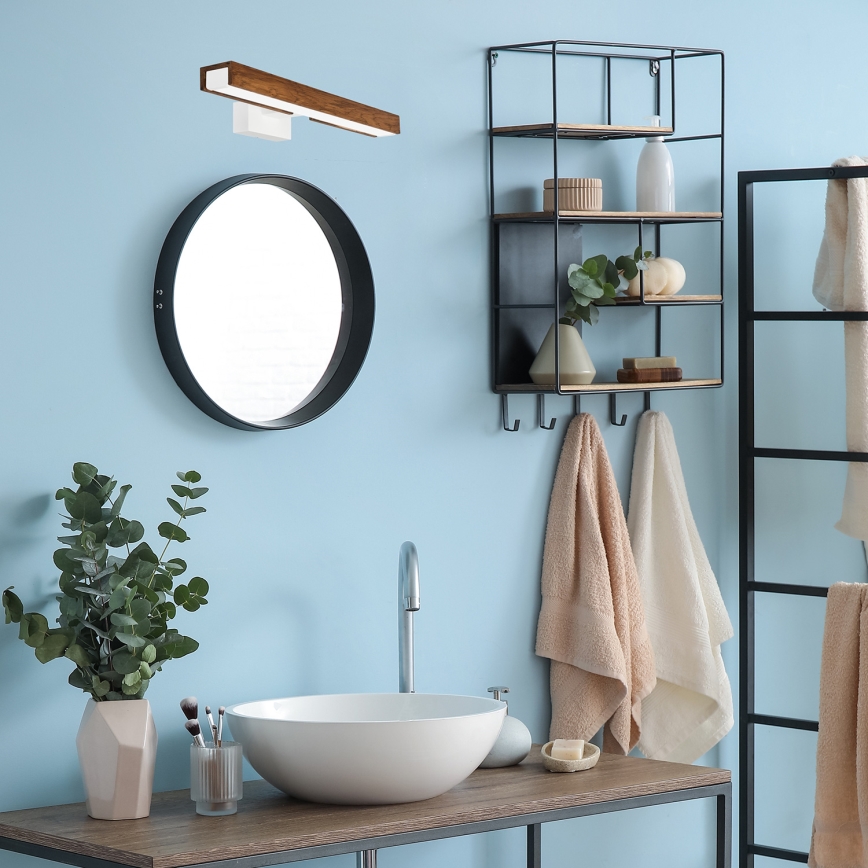 Brilagi - LED Bathroom mirror lighting WOODY MIRROR LED/8W/230V IP44 oak/white