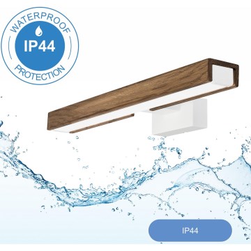 Brilagi - LED Bathroom mirror lighting WOODY MIRROR LED/8W/230V IP44 oak/white