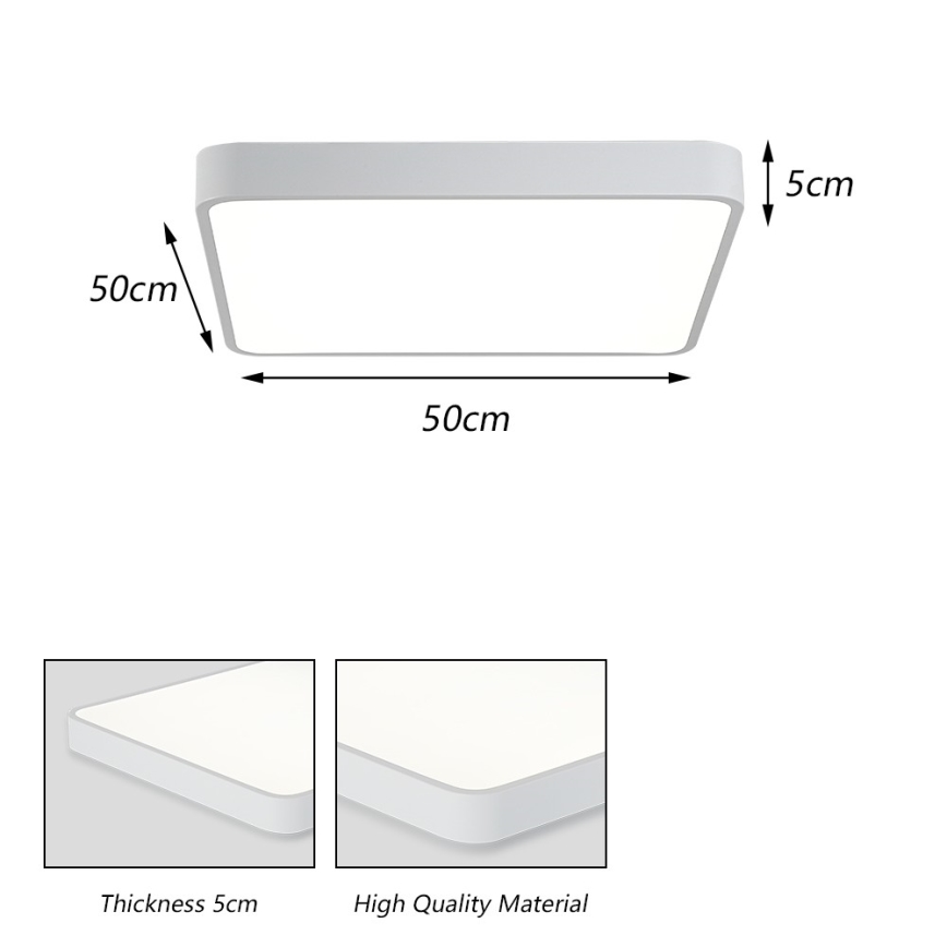 Brilagi - LED Ceiling light POOL LED/48W/230V 3000/4500/6000K 50x50 cm white