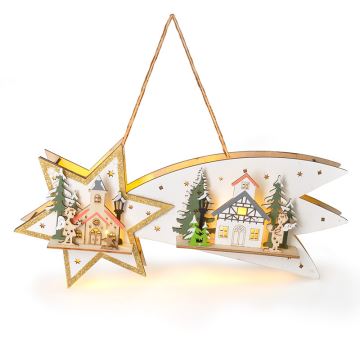 Brilagi - LED Christmas decoration LED/2xAA comet