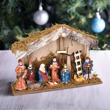 Brilagi - LED Christmas decoration LED/2xAA nativity scene