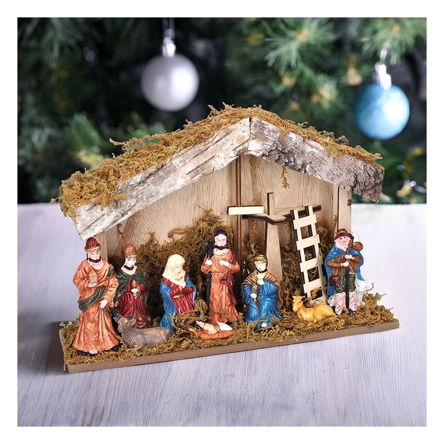 Brilagi - LED Christmas decoration LED/2xAA nativity scene