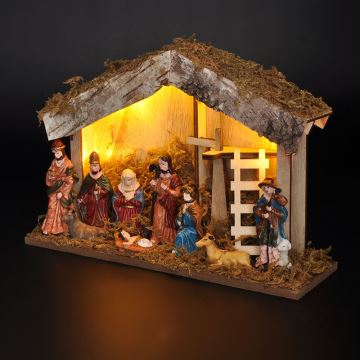 Brilagi - LED Christmas decoration LED/2xAA nativity scene