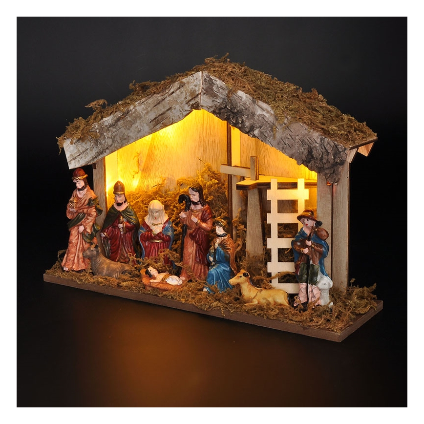 Brilagi - LED Christmas decoration LED/2xAA nativity scene