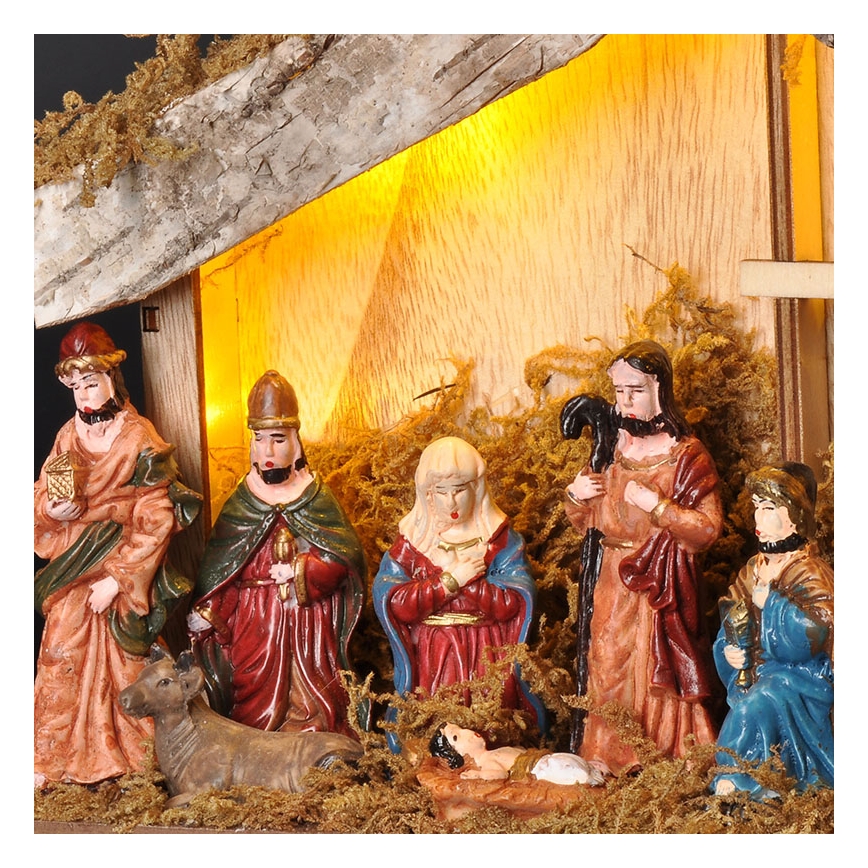 Brilagi - LED Christmas decoration LED/2xAA nativity scene