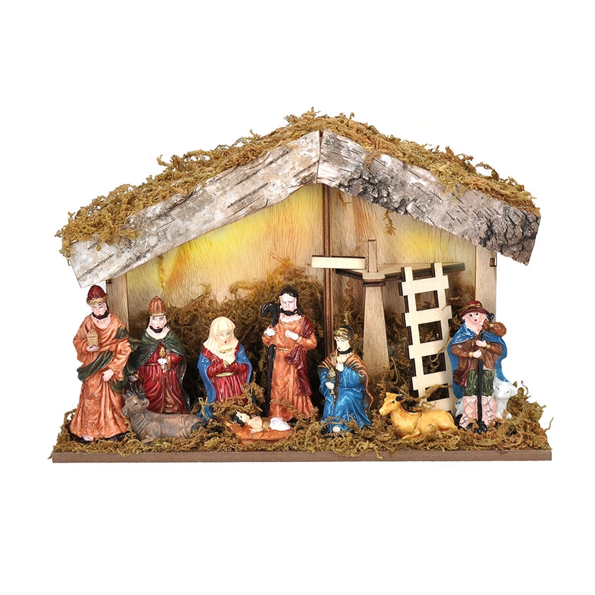 Brilagi - LED Christmas decoration LED/2xAA nativity scene