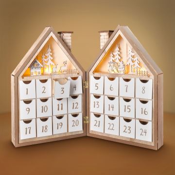 Brilagi - LED Christmas decoration LED/2xAAA advent calendar