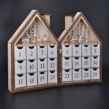 Brilagi - LED Christmas decoration LED/2xAAA advent calendar