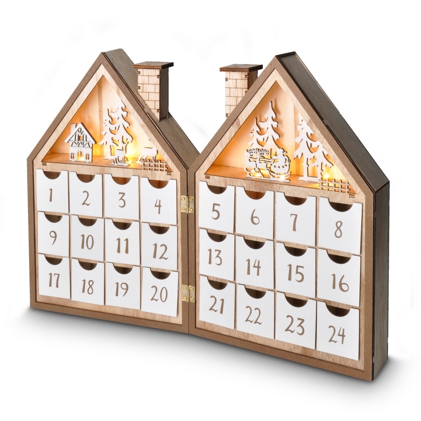 Brilagi - LED Christmas decoration LED/2xAAA advent calendar