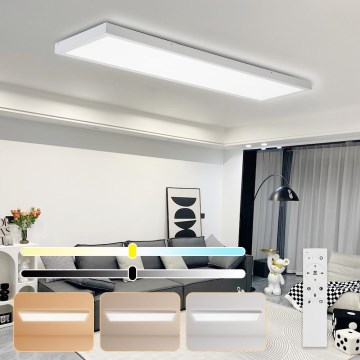 Brilagi - LED Dimmable bathroom ceiling light FRAME SMART LED/50W/230V 30x120 cm 3000-6000K IP44 white + remote control