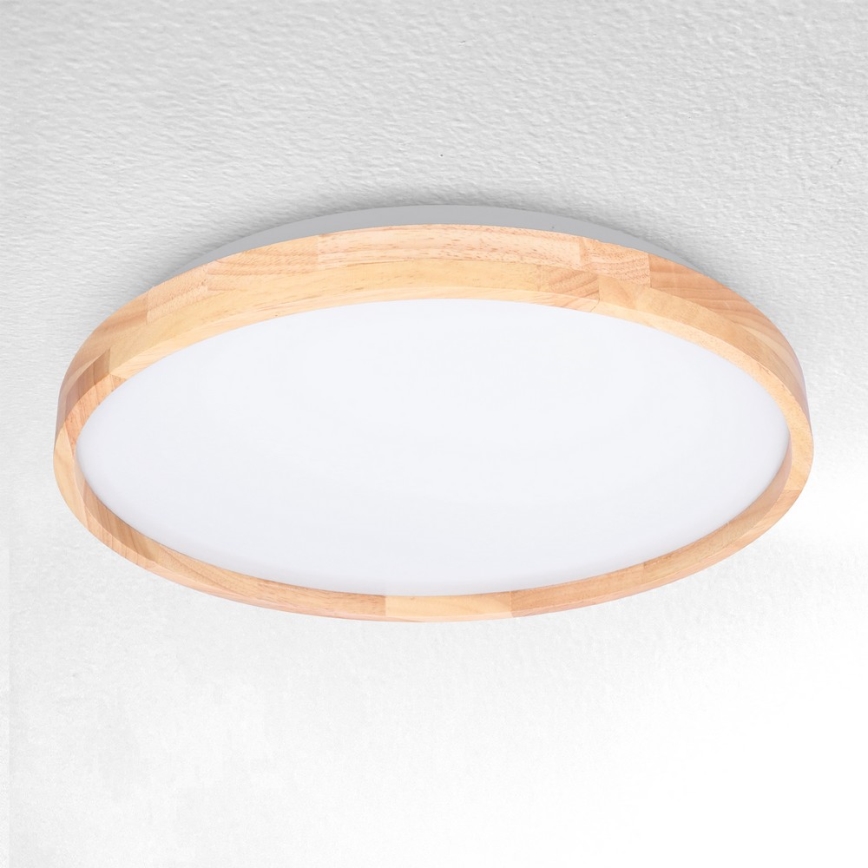 Brilagi - LED Dimmable ceiling light ALSON LED/48W/230V 3000-6500K oak d. 39,5 cm + remote control